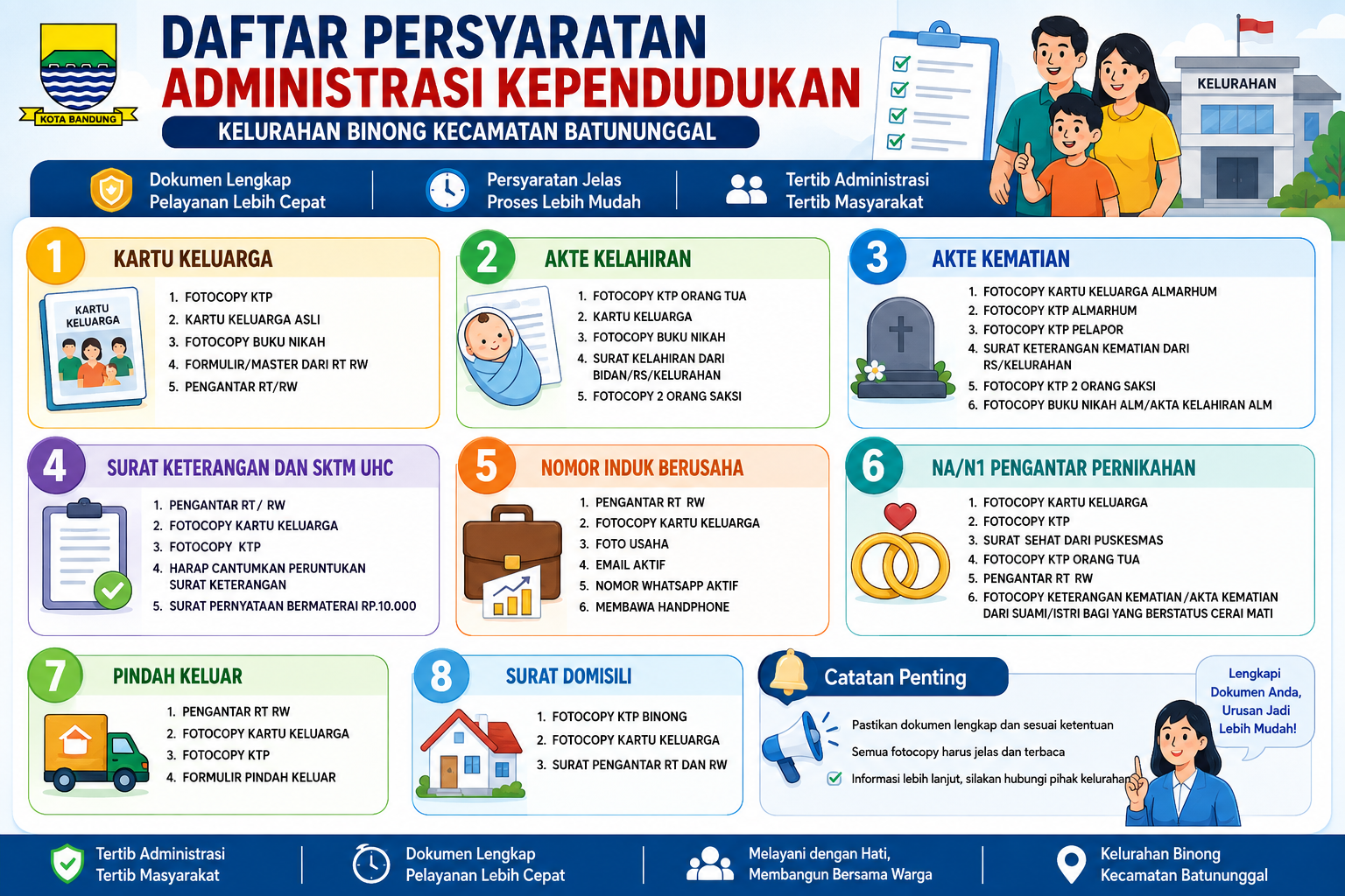 Persyaratan Pelayanan Kelurahan Binong